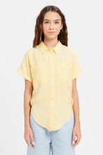 Load image into Gallery viewer, بلوزة ربطة عنق أمامية صفراء للفتيات الكبيرات