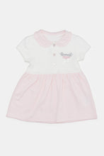 Load image into Gallery viewer, فستان بياقة بيتر بان باللون الوردي للأطفال