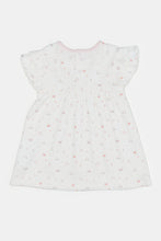 Load image into Gallery viewer, فستان وردي للأطفال مطبوع بالكامل مع زخرفة