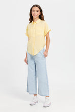 Load image into Gallery viewer, بنطال كولوت واسع الساق باللون الأزرق للفتيات الكبيرات