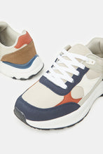 Load image into Gallery viewer, سنيكرز بألوان متداخلة مع رباط للرجال