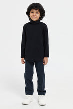 Load image into Gallery viewer, بنطلون رياضي بخصر مطاطي باللون الكحلي