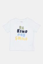 Load image into Gallery viewer, تيشيرت بطبعة باللون الأبيض للأولاد الرضع