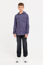 Load image into Gallery viewer, بنطال رياضي أسود للأولاد الكبار يرتدي قماش الدنيم المتماسك مع أساور