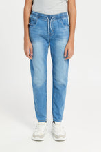 Load image into Gallery viewer, بنطلون جنز ازرق سحاب