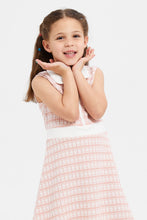 Load image into Gallery viewer, فستان بناتي جاكار مشمش