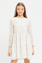 Load image into Gallery viewer, فستان للفتيات الكبيرات ذو ياقة بيتر بان باللون الوردي