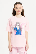 Load image into Gallery viewer, تي شيرت كبير الحجم على شكل سلة فواكه وردي للفتيات الكبيرات