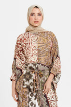 Load image into Gallery viewer, بلوزة قفطان مطبوعة بألوان متعددة للنساء