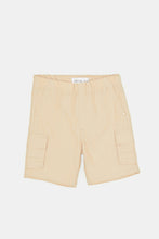 Load image into Gallery viewer, شورت بخصر مطاطي باللون البيج للأولاد الرضع