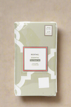 Load image into Gallery viewer, ملاءة مسطحة هندسية باللون البيج مكونة من قطعتين (مقاس واحد)