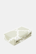 Load image into Gallery viewer, ملاءة مسطحة هندسية باللون البيج مكونة من قطعتين (مقاس واحد)