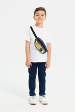 Load image into Gallery viewer, بنطلون جينز أزرق داكن بخمسة جيوب للأولاد