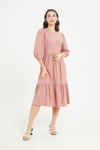 Load image into Gallery viewer, فستان مضلع باللون الوردي للنساء