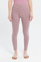 Load image into Gallery viewer, ليغينغز مطبوع باللون البنفسجي للنساء