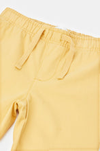 Load image into Gallery viewer, بنطلون تشينو بخصر مطاطي باللون الأصفر الداكن للأولاد الرضع