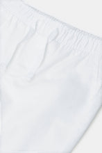 Load image into Gallery viewer, بنطلون تشينو بخصر مطاطي باللون الأبيض للأولاد الرضع