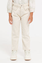 Load image into Gallery viewer, جينز للفتيات وتناسب الأمهات بلون البيج