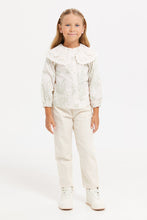 Load image into Gallery viewer, جينز للفتيات وتناسب الأمهات بلون البيج