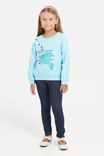 Load image into Gallery viewer, جيغينغز سادة باللون الكحلي للبنات الصغار