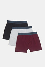 Load image into Gallery viewer, طقم بوكسرات بألوان متعددة للأولاد الكبار (3 قطع)