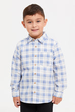 Load image into Gallery viewer, قميص مربعات باللون الأزرق من بيدفورد: أزرق