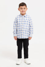 Load image into Gallery viewer, قميص مربعات باللون الأزرق من بيدفورد: أزرق