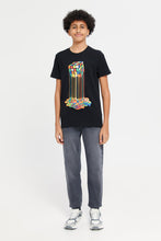 Load image into Gallery viewer, تي شيرت برسومات Melting Dice باللون الأسود للأولاد الكبار