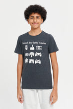 Load image into Gallery viewer, تي شيرت برسومات جرافيك لتطور الألعاب الفحمية للأولاد الكبار