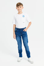 Load image into Gallery viewer, جينز سادة باللون الازرق للأولاد الكبار