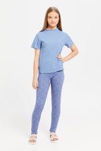 Load image into Gallery viewer, توب جاكار باللون الأزرق للبنات الكبار