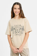 Load image into Gallery viewer, توب مزين باللون البيج للبنات الكبار