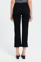 Load image into Gallery viewer, بنطلون جينز بقصة مستقيمة باللون الأسود للنساء