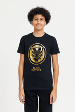 Load image into Gallery viewer, تي شيرت للأولاد الكبار باللون الأسود النمر الأسود