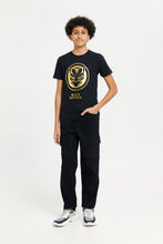 Load image into Gallery viewer, تي شيرت للأولاد الكبار باللون الأسود النمر الأسود