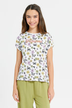 Load image into Gallery viewer, توب مطبوع باللون الأبيض للبنات الكبار