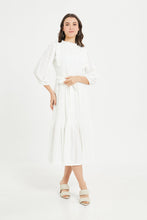 Load image into Gallery viewer, فستان نسائي عاجي منقوش