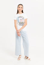 Load image into Gallery viewer, جينز واسع باللون الأزرق للبنات الكبار