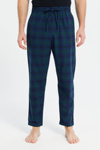 Load image into Gallery viewer, بنطلون كاروهات باللون الكحلي للرجال