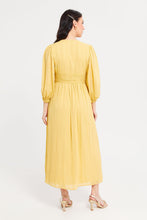 Load image into Gallery viewer, فستان جاكار باللون الأصفر للنساء