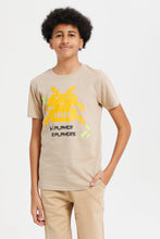 Load image into Gallery viewer, تي شيرت للأولاد الكبار باللون البيج