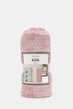 Load image into Gallery viewer, بطانية من الفلانيل بأوراق وردية (حجم فردي)