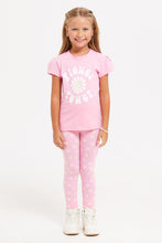 Load image into Gallery viewer, طماق مطبوعة باللون الوردي للفتيات