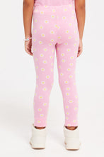 Load image into Gallery viewer, طماق مطبوعة باللون الوردي للفتيات