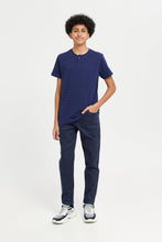 Load image into Gallery viewer, بنطال جينز كبار الأولاد باللون الأزرق الداكن