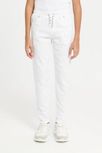 Load image into Gallery viewer, بنطال جينز كبار السن باللون الأبيض