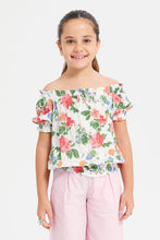 Load image into Gallery viewer, توب بطبعة زهر بألوان متنوعة للبنات