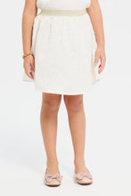 Load image into Gallery viewer, تنورة جاكار باللون البيج للبنات الصغار