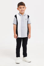 Load image into Gallery viewer, تيشيرت بولو باللون الرمادي للأولاد الصغار