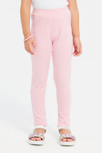 Load image into Gallery viewer, جيغينغز سادة باللون الوردي للبنات الصغار